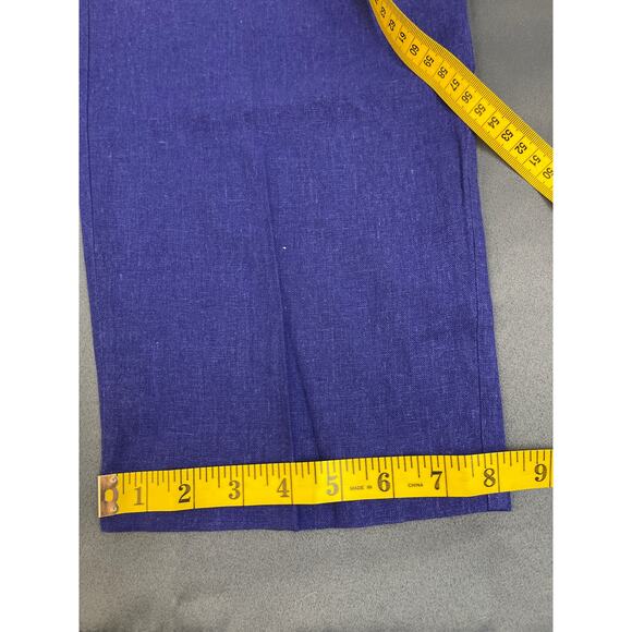 Citi Dress Linen Blend Casual Pants with Zipper in the Back Blue/ Purple Size 12 - Picture 9 of 12